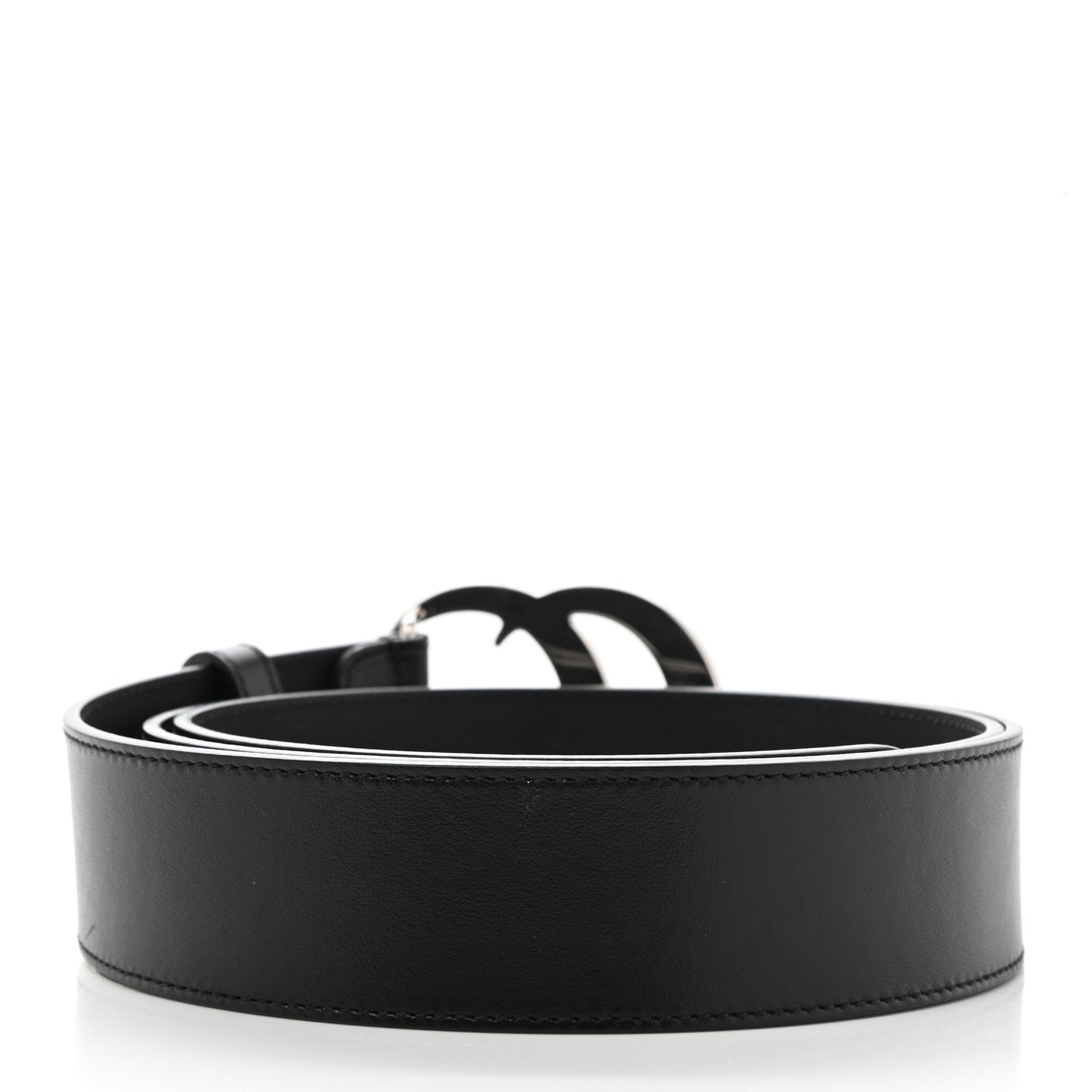Plutone Calfskin Palladium Double G 40mm Belt 105 42 Black