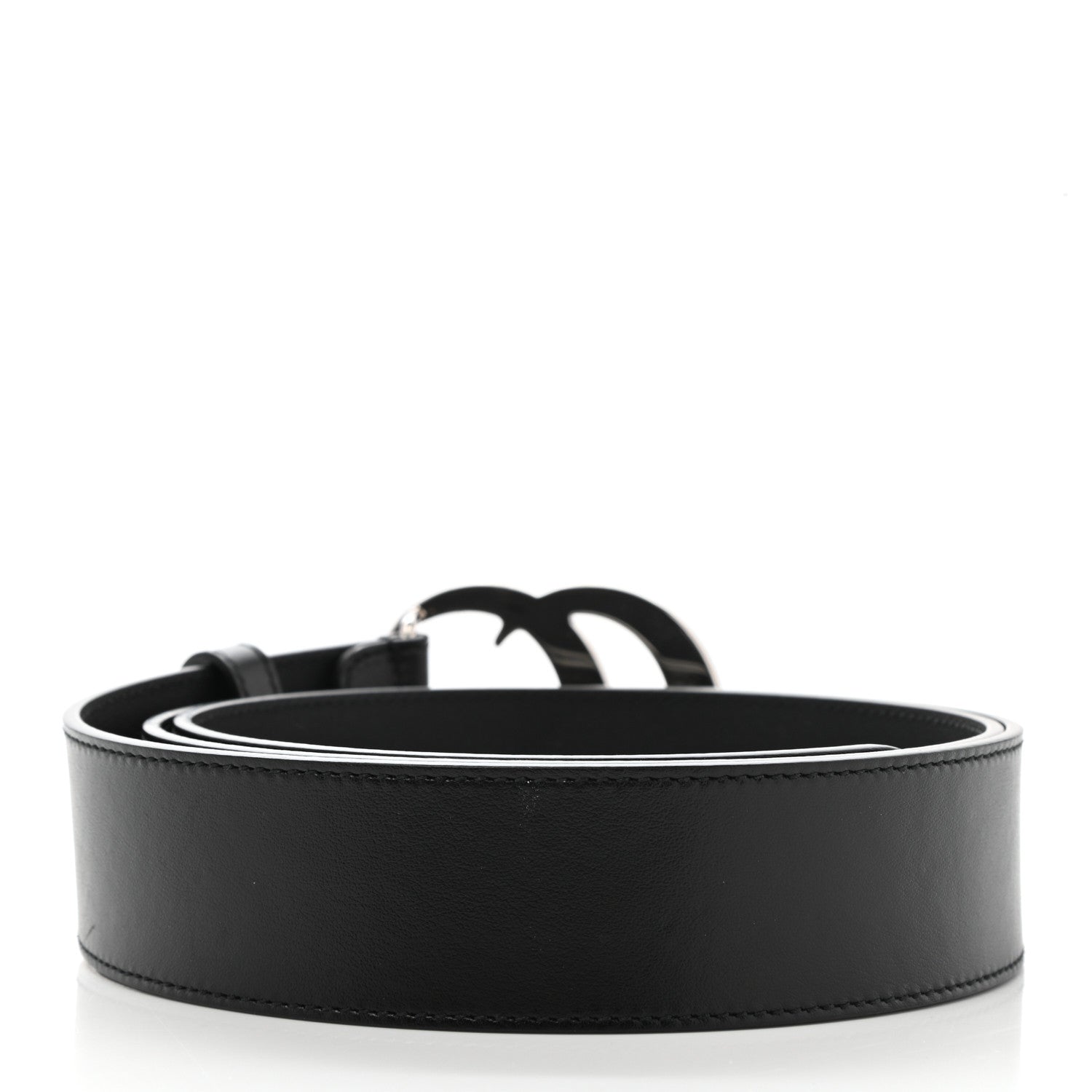 Gucci Plutone Calfskin Palladium Double G 40mm Belt 105 42 Black 2 of 10