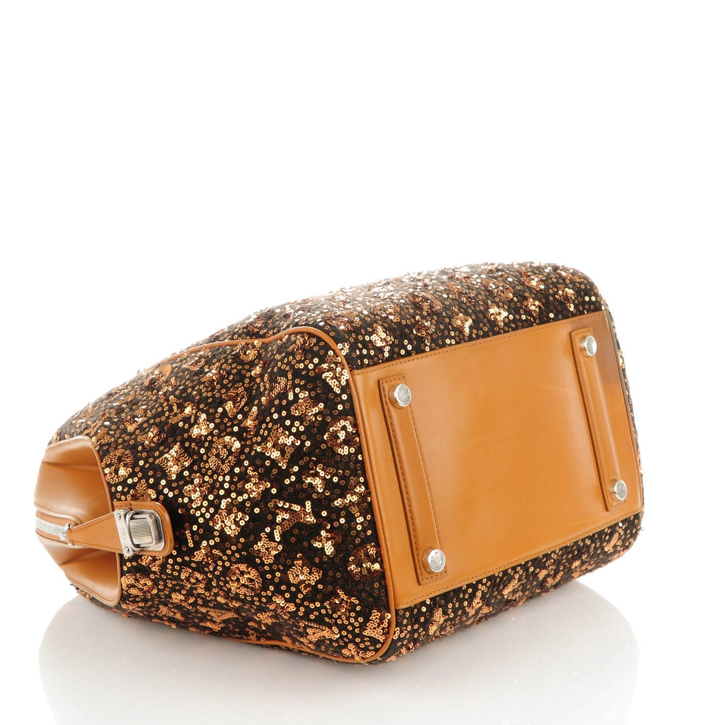 Sequin Monogram Sunshine Express North South Gold
