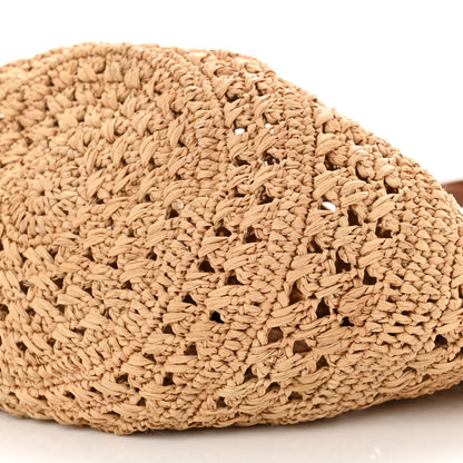 Saint Laurent Raffia Calfskin Small Panier Tote Naturel 10 of 12
