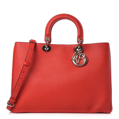 Christian Dior Bullcalf Large Diorissimo Tote Red 1 of 13