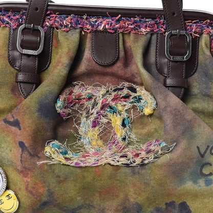 Chanel Washed Toile Graffiti On The Pavements Bowler Khaki Multicolor 9 of 12