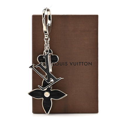 Louis Vuitton Fleur d Epi Bag Charm Key Holder Black 4 of 4