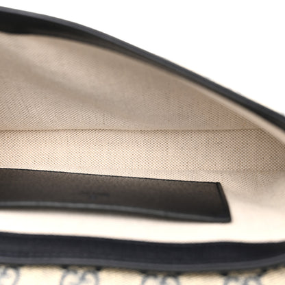 Gucci GG Supreme Monogram Textured Dollar Calfskin Web Mini Ophidia Envelope Shoulder Bag Beige Blue 5 of 12