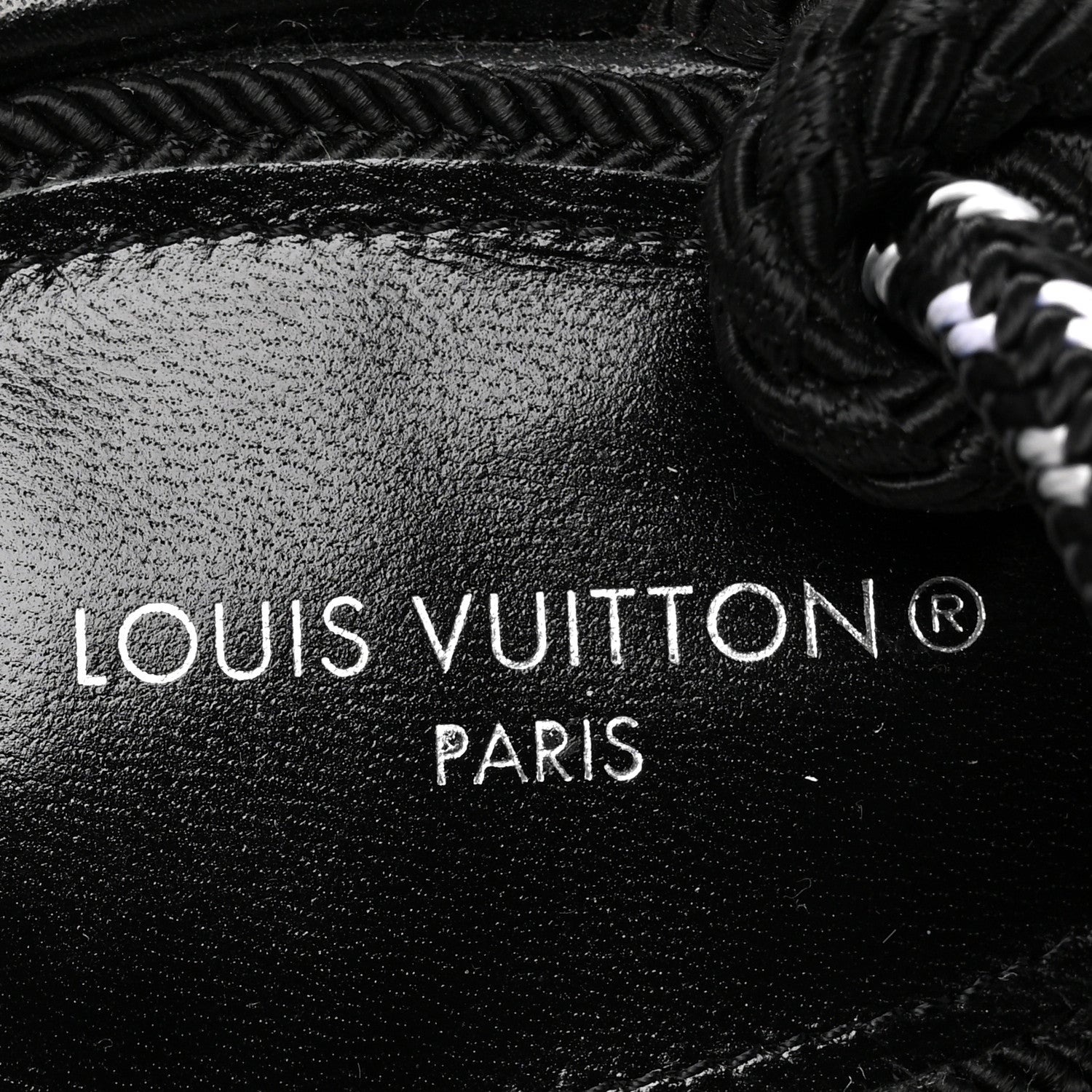 Louis Vuitton Fabric Maia Rope Wedge Sandal 38 Black 7 of 8