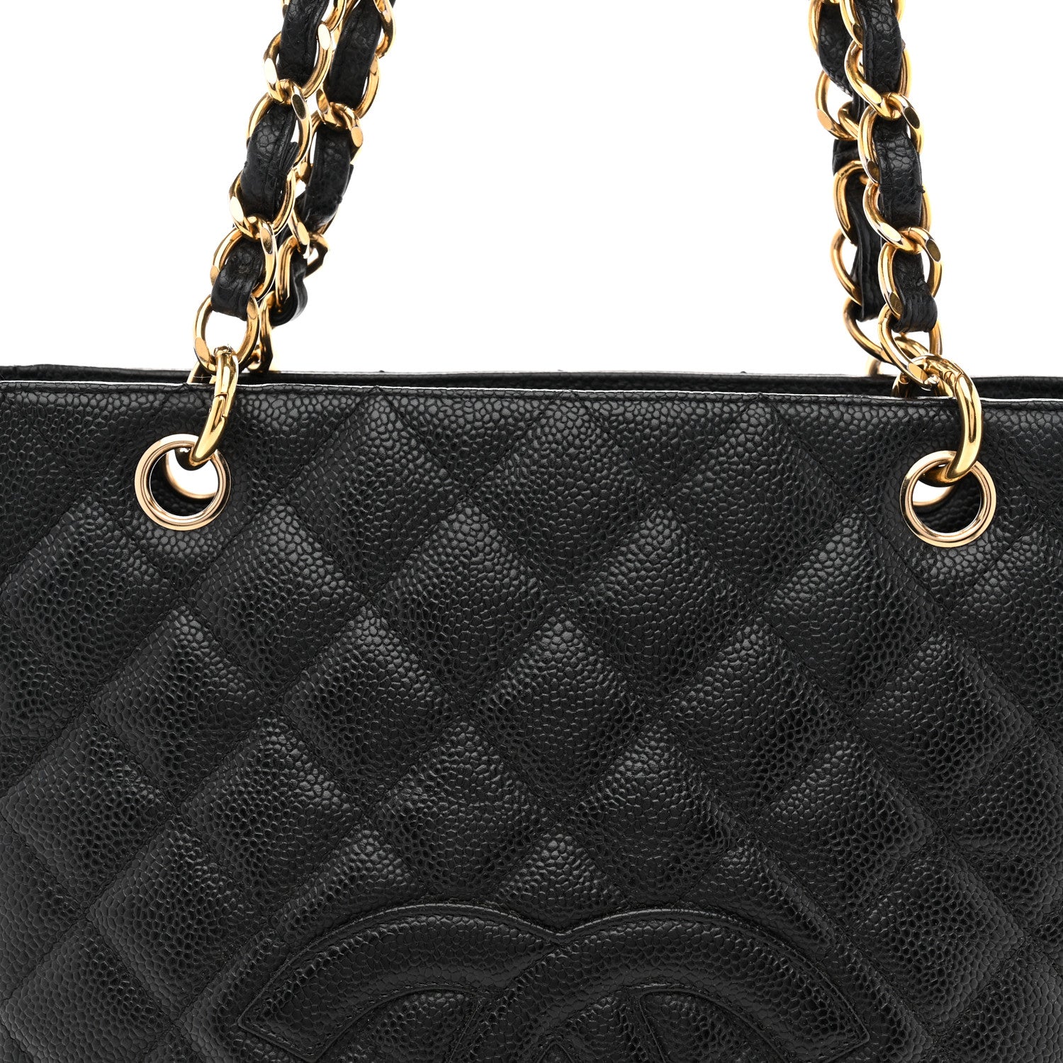 Chanel Caviar Quilted Petit Shopping Tote PST Black 8 of 14