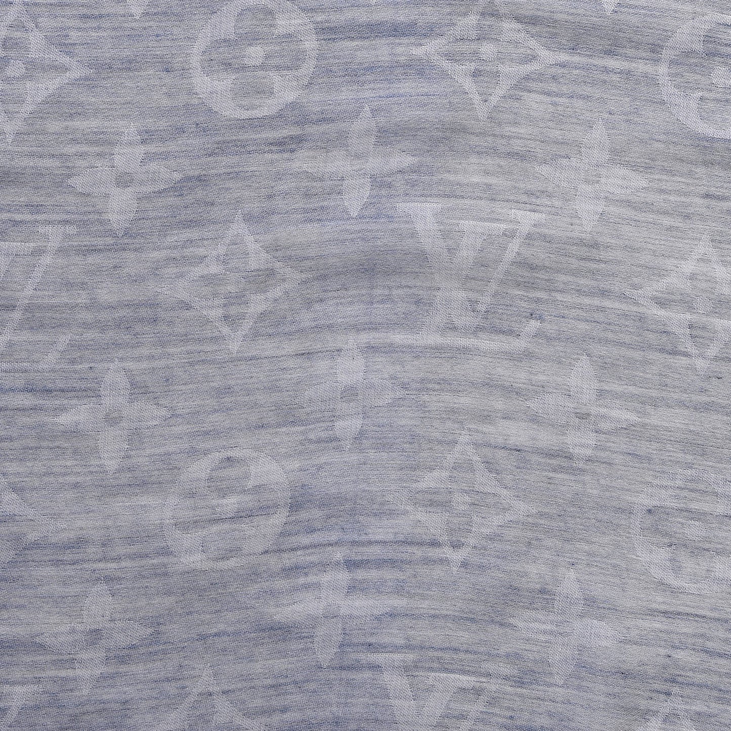 Wool Cotton Silk Daily Monogram Stole Denim