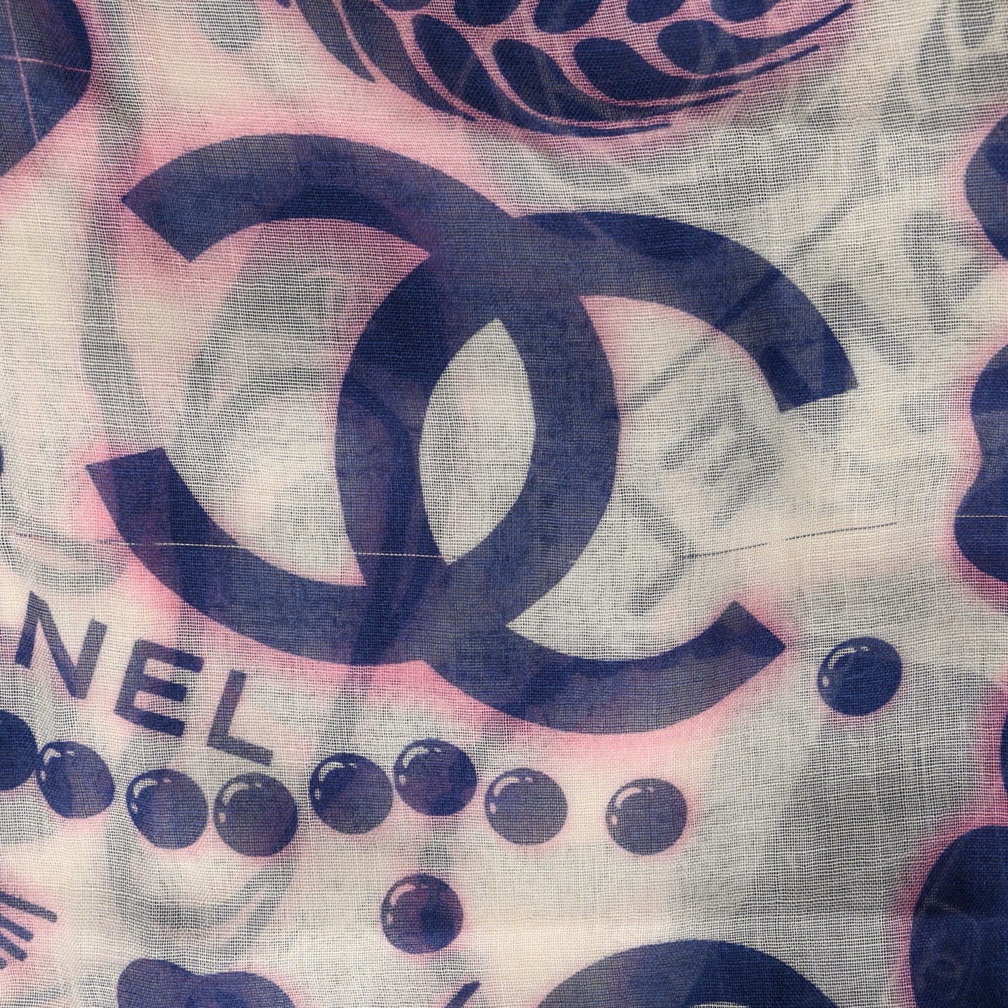 Silk Icons Scarf Shawl Beige Purple