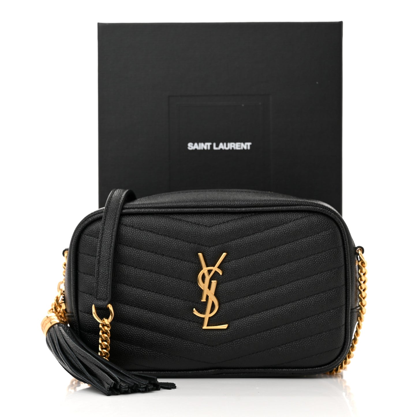 Grain De Poudre Matelasse Monogram Mini Lou Camera Bag Black