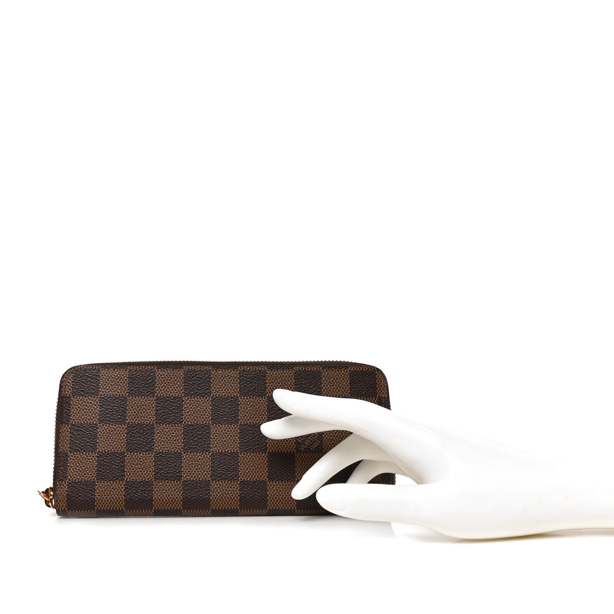 Louis Vuitton Damier Ebene Clemence Wallet Cherry 2 of 8