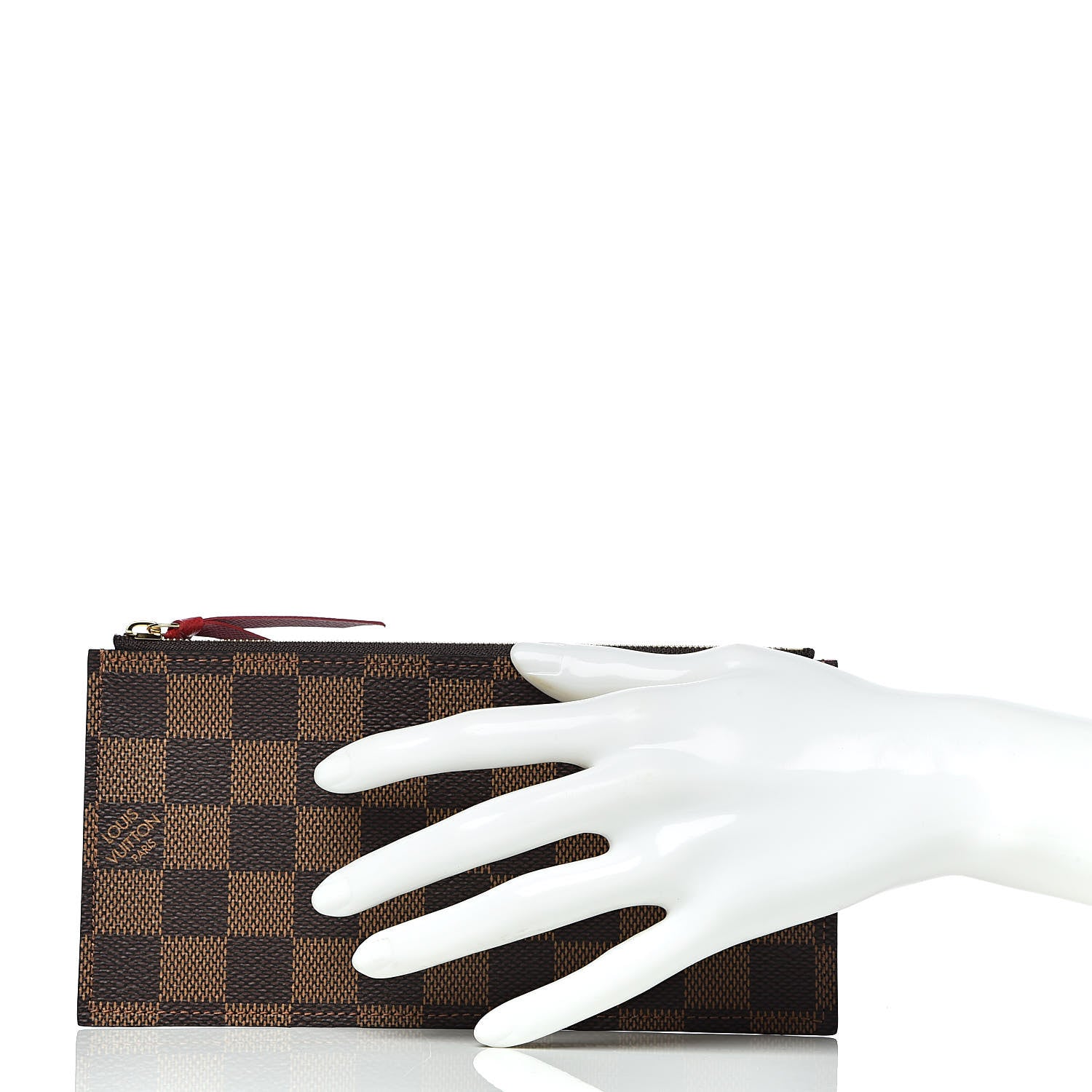 Louis Vuitton Damier Ebene Felicie Chain Wallet Zippered Insert 2 of 6