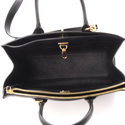 Louis Vuitton Calfskin City Steamer MM Black 5 of 9