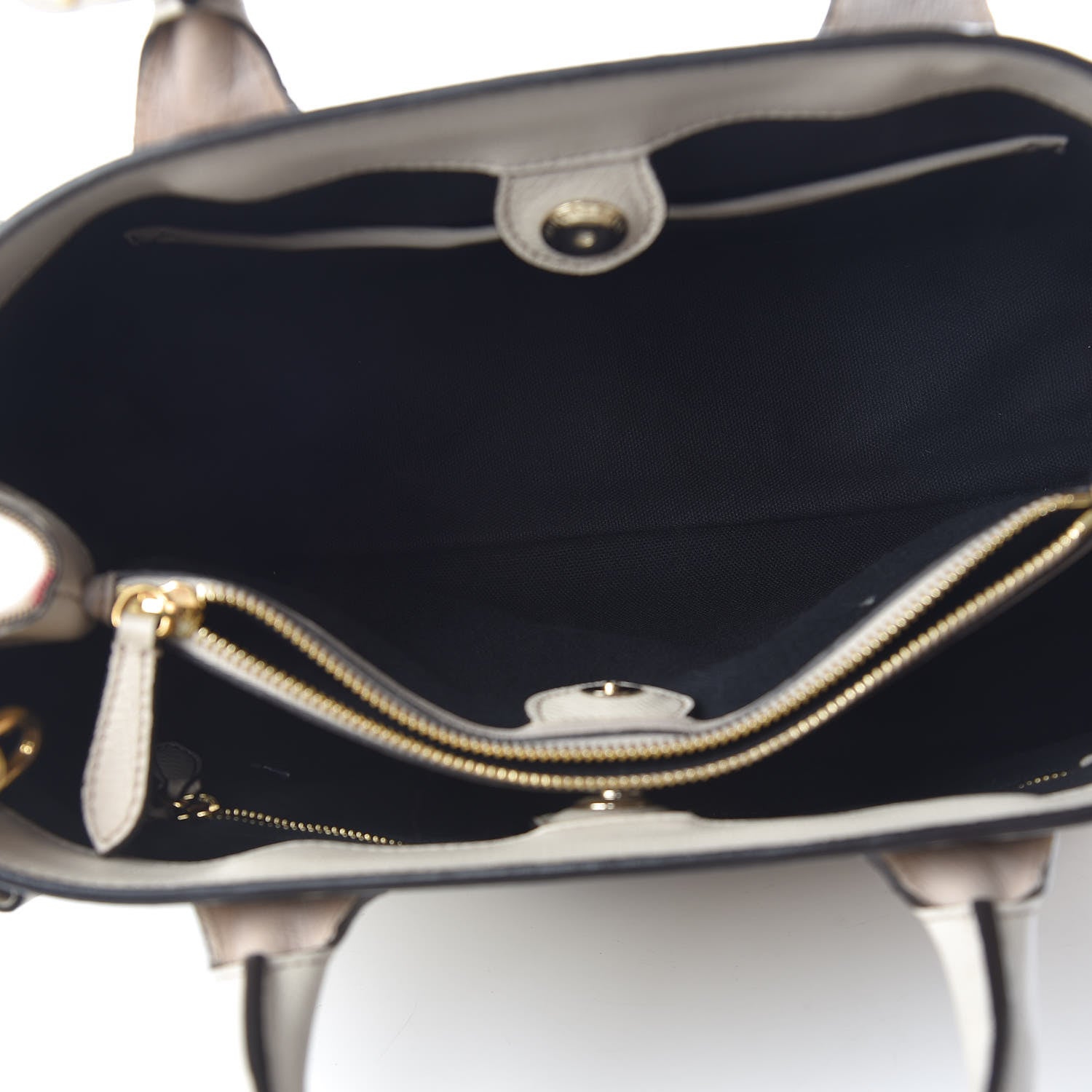 Burberry Derby Calfskin House Check Medium Banner Tote Beige 5 of 16