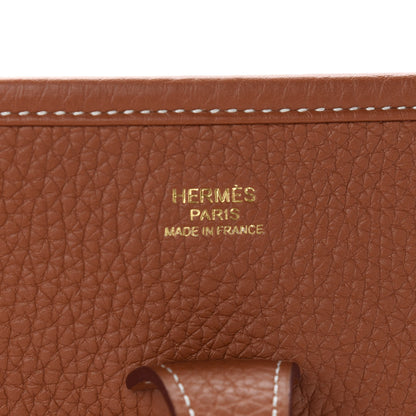 Hermes Taurillon Clemence Evelyne III PM Gold 6 of 9