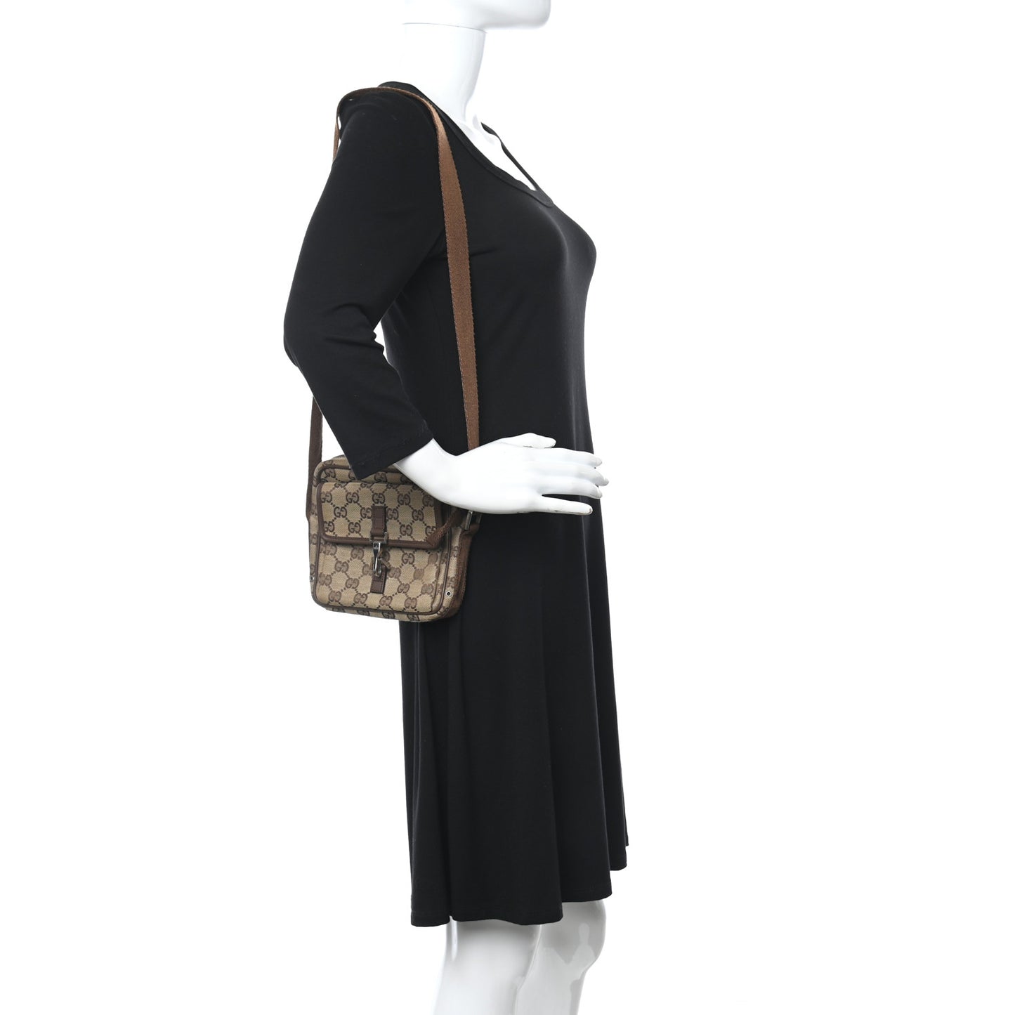 Monogram GG Flight Crossbody Bag Dark Brown