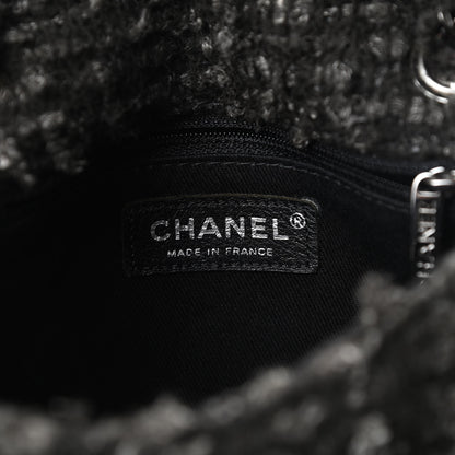 Chanel Tweed Messenger Flap Black Grey 6 of 12