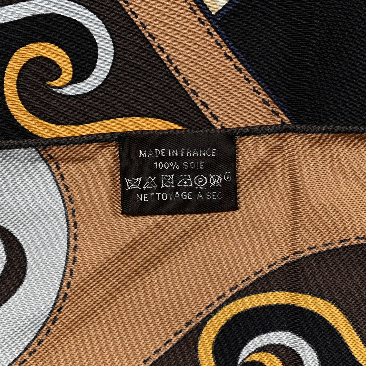 Hermes Silk Festival des Amazones Triangle Scarf Gris Acier Creme 4 of 4