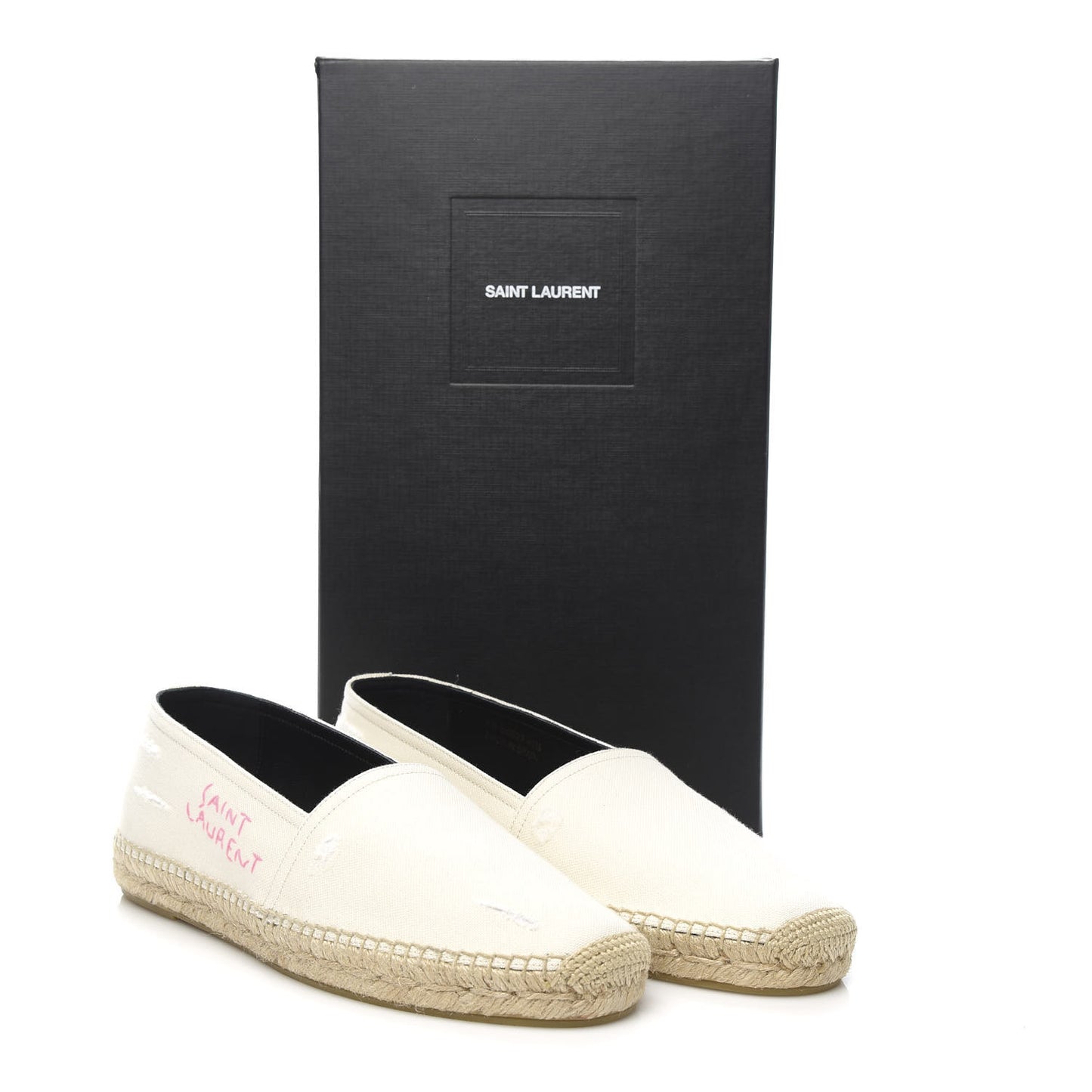 Canvas Nappa Elba Light Logo Embroidered Espadrilles 41.5 Panna