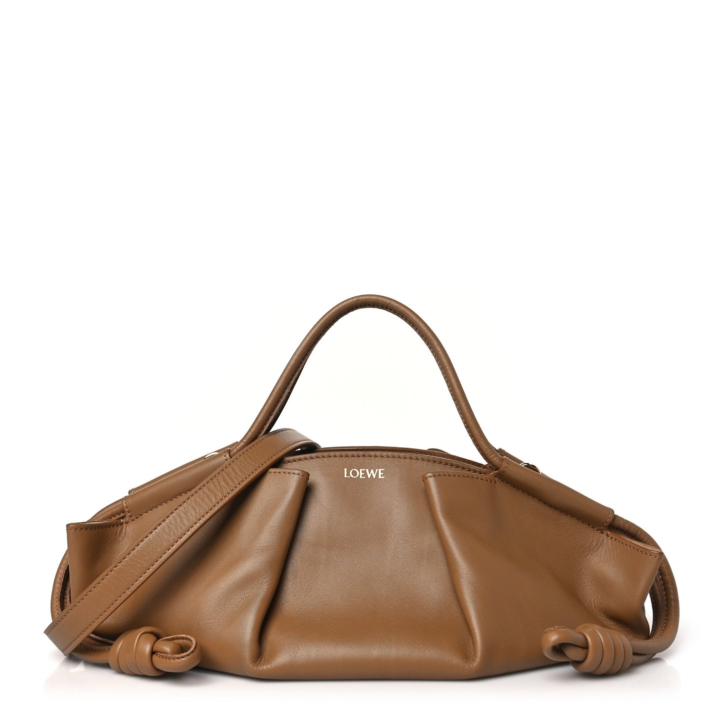 Shiny Nappa Calfskin Paseo Bag Oak