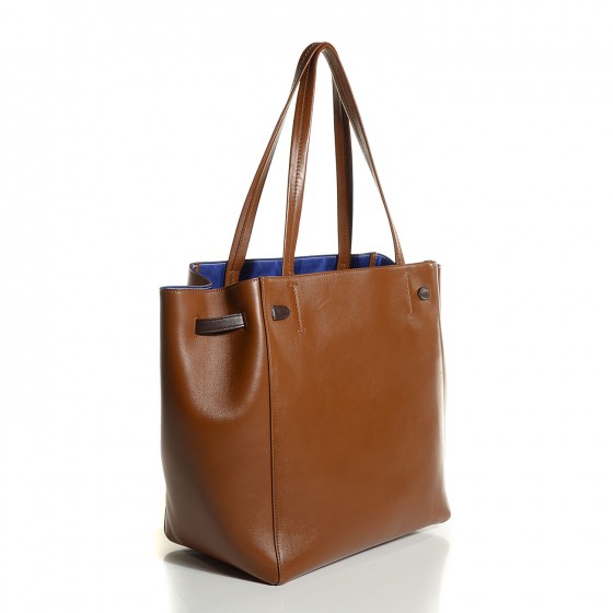 Sleek Calfskin Small Cabas Phantom Tan