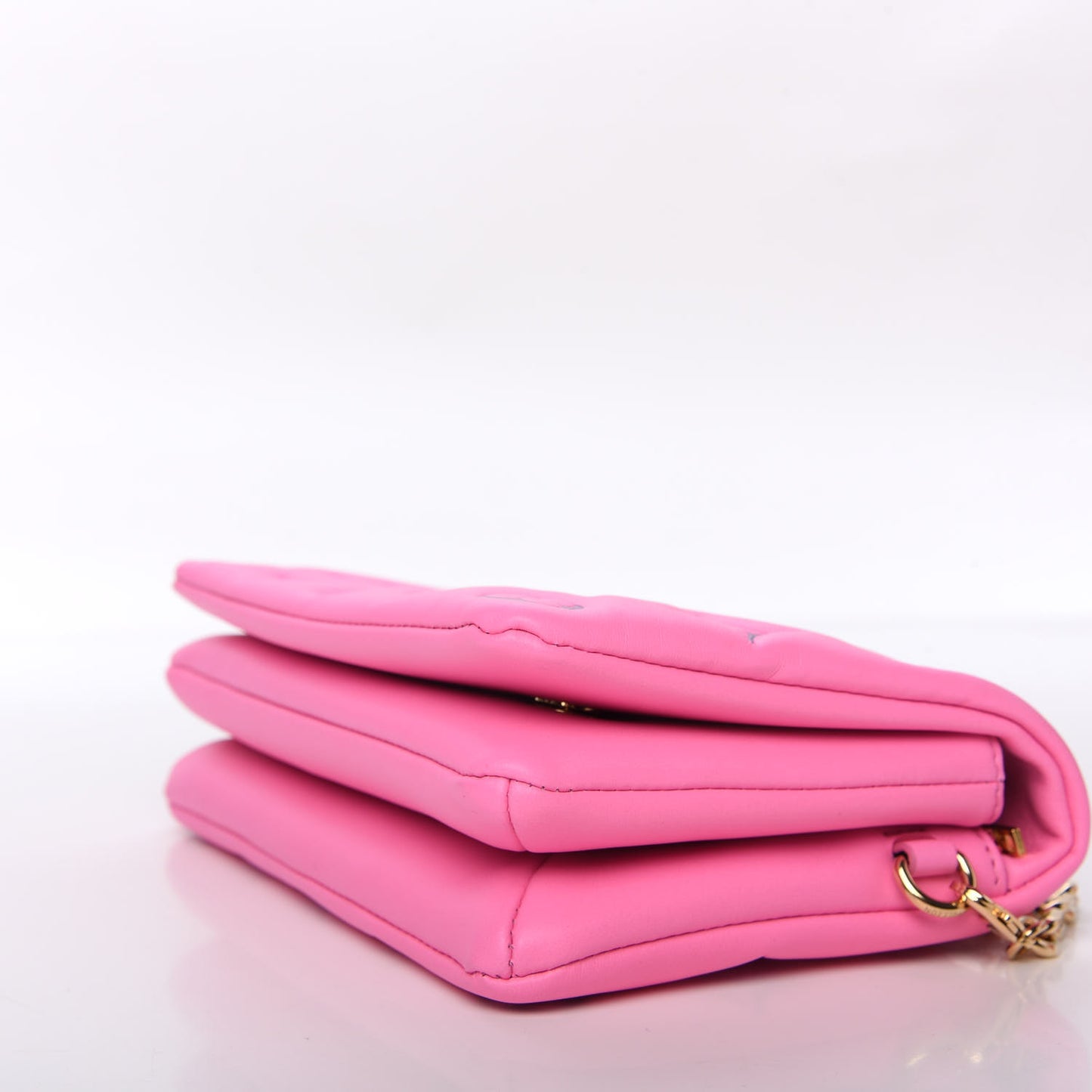 Lambskin Embossed Monogram Vuittamins Pochette Coussin Rose Violet