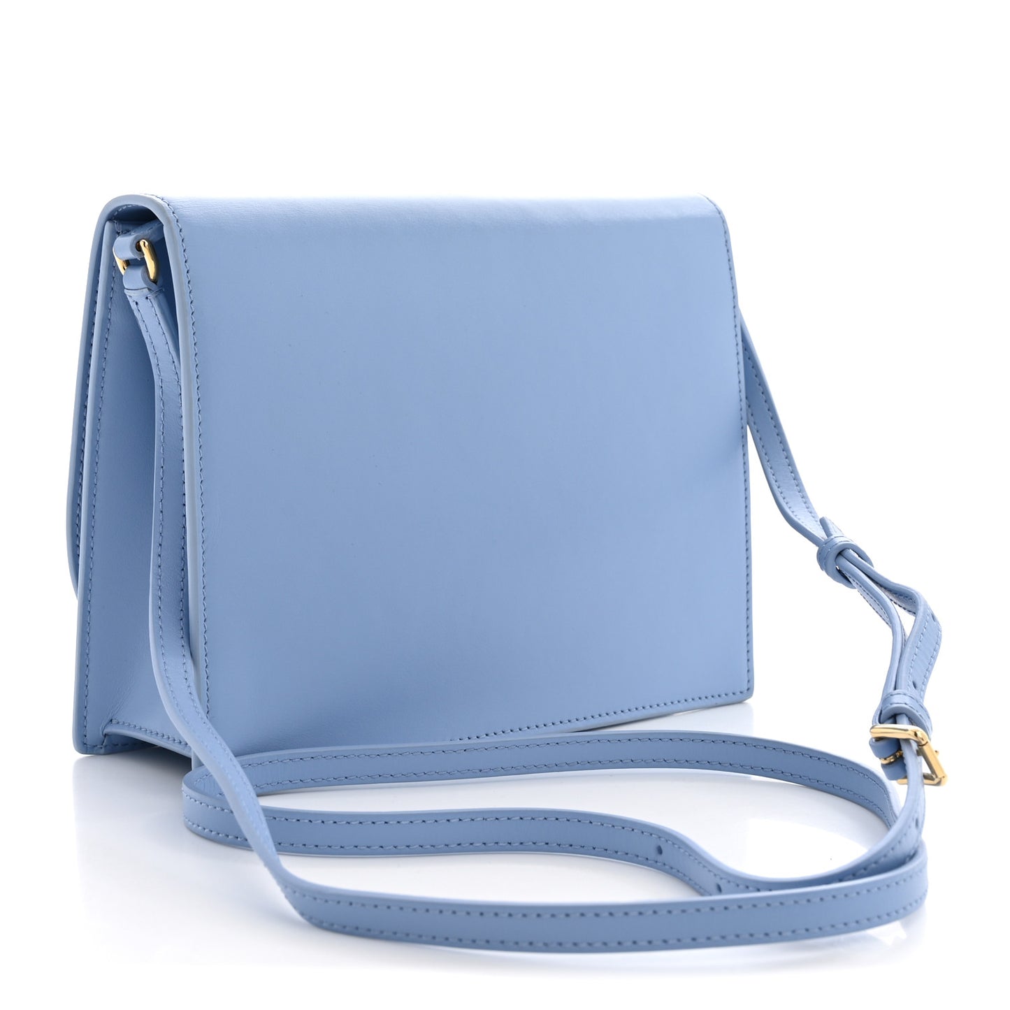 Calfskin DG Logo Flap Crossbody Bag Glicine