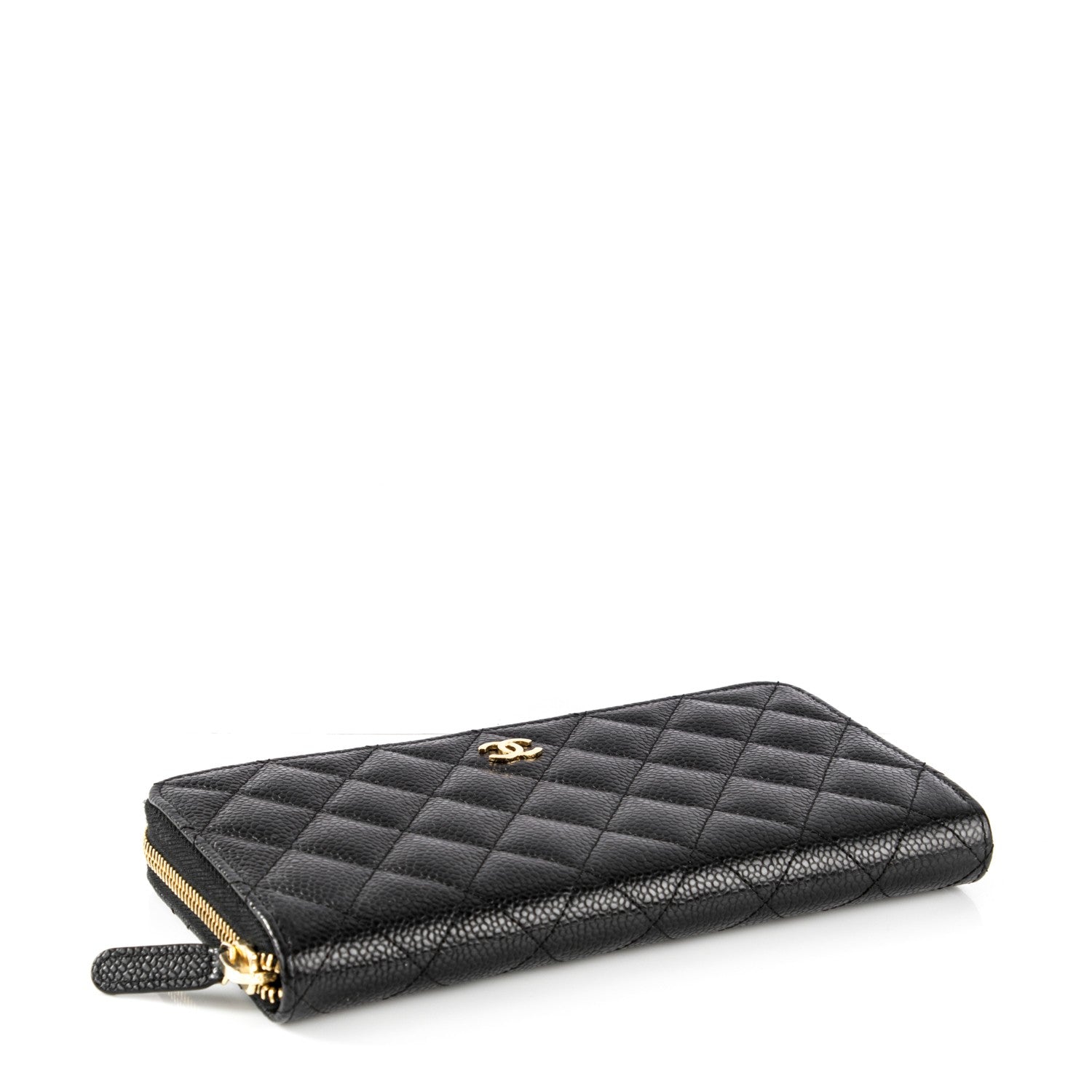 Chanel Caviar Quilted Large Gusset Zip Around Wallet Black 4 of 8