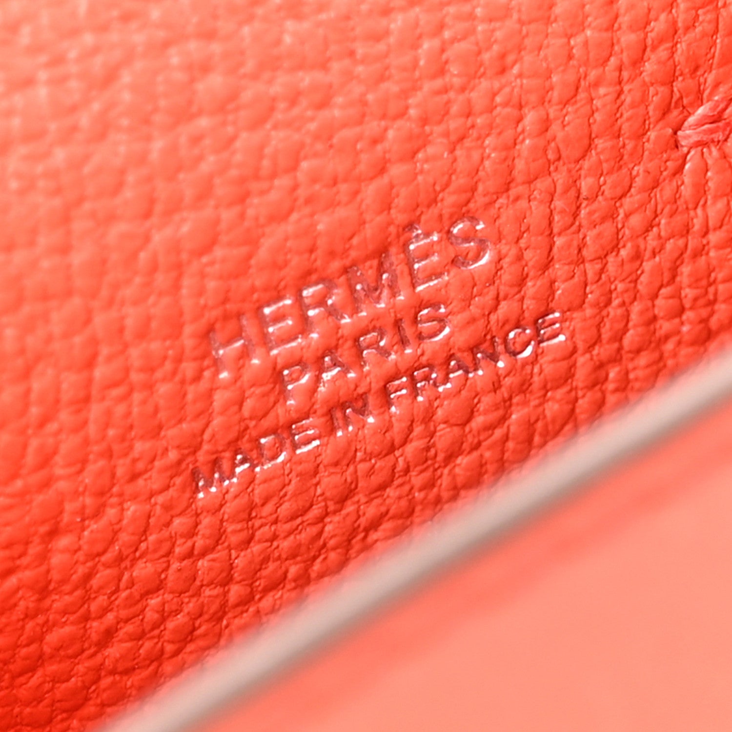 Hermes Tadelakt Chevre Mysore Kelly Quelle Idole Bag Charm Orange Poppy Jaune De Naples 4 of 6