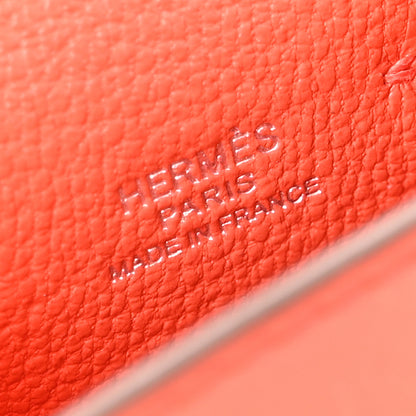 Hermes Tadelakt Chevre Mysore Kelly Quelle Idole Bag Charm Orange Poppy Jaune De Naples 4 of 6