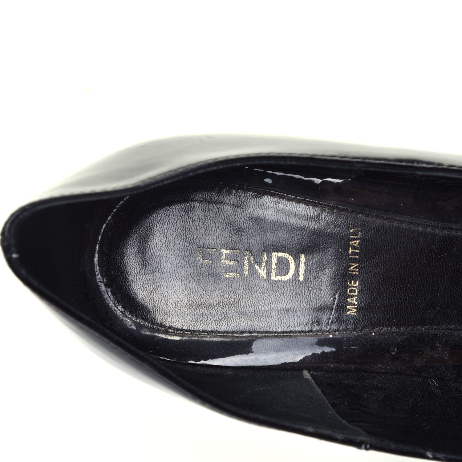 Fendi Patent FF Superstar Platform Pumps 36.5 Black 6 of 7