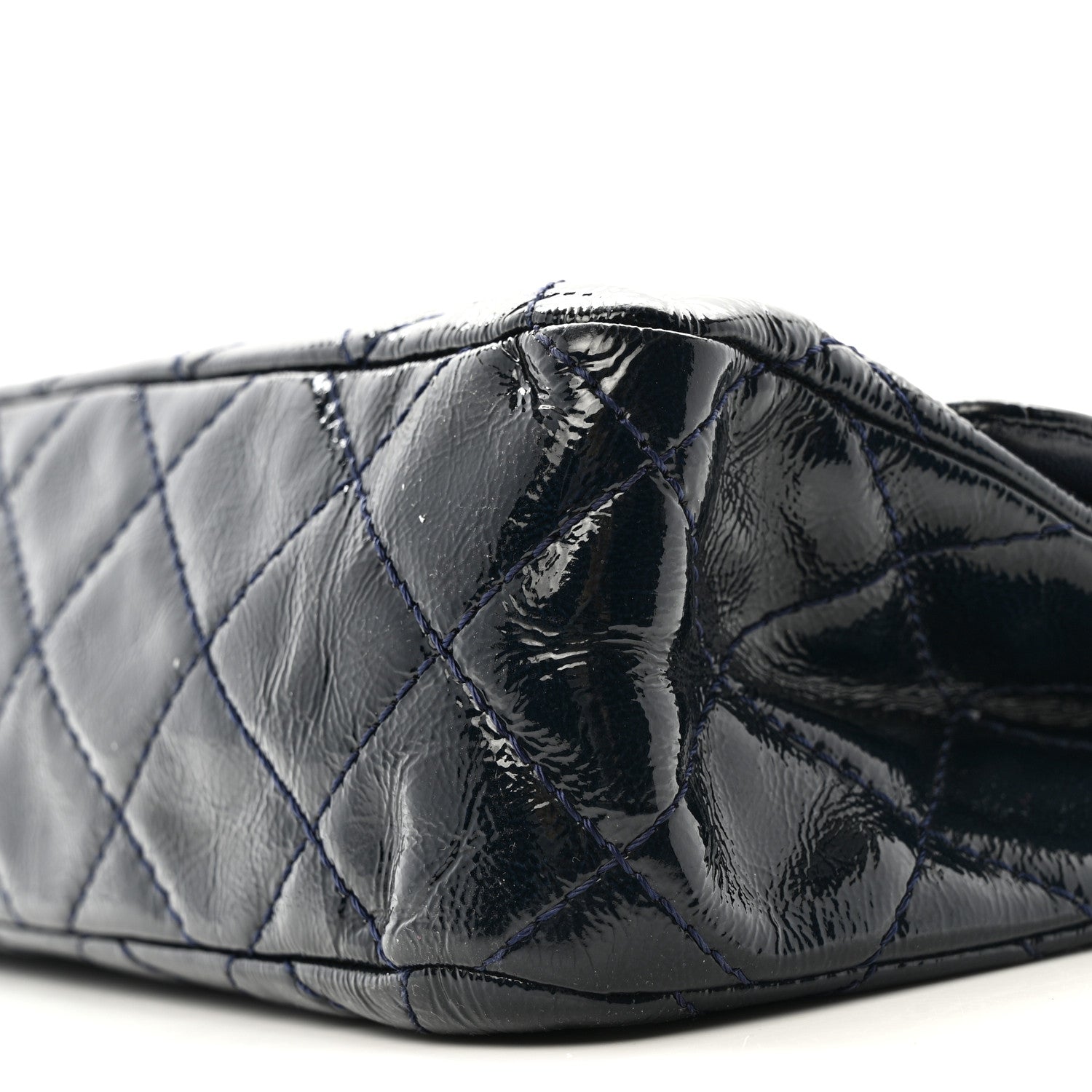 Chanel Distressed Patent Quilted 2.55 Reissue 227 Flap Navy 10 of 13