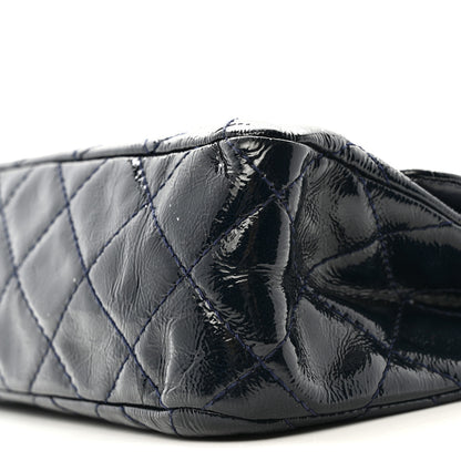Chanel Distressed Patent Quilted 2.55 Reissue 227 Flap Navy 10 of 13