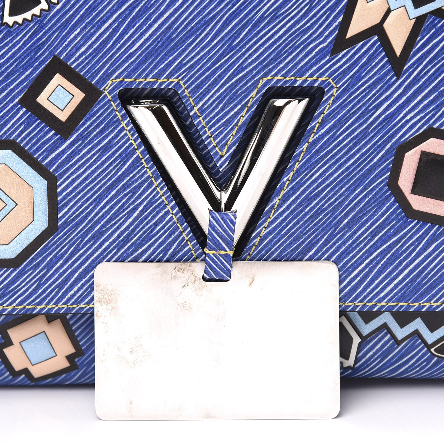 Louis Vuitton Epi Azteque Twist Shoulder Bag MM Denim Light 10 of 13