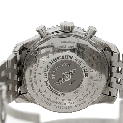 Breitling Stainless Steel 46mm Navitimer GMT World Automatic Watch Black A24322 4 of 4
