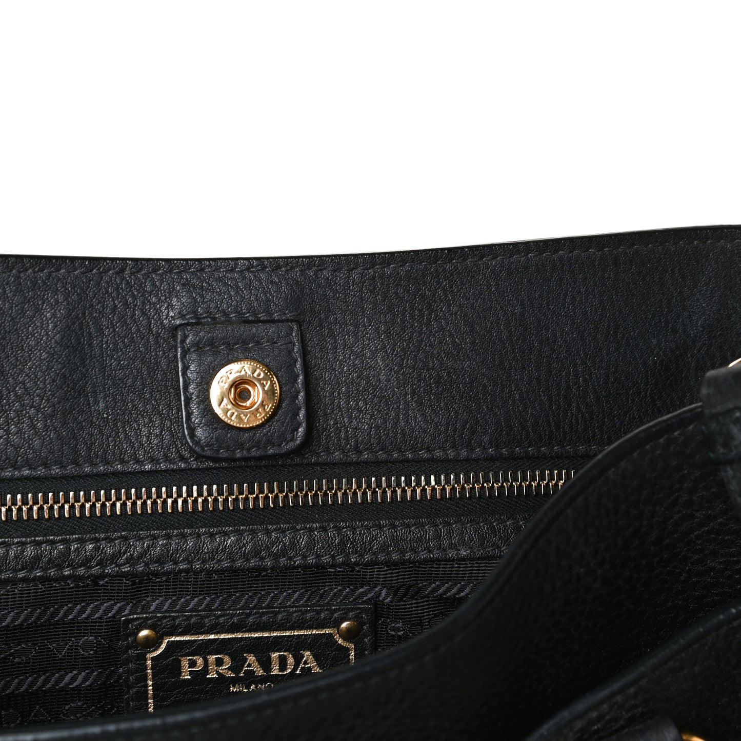 Vitello Daino Shopping Tote Black