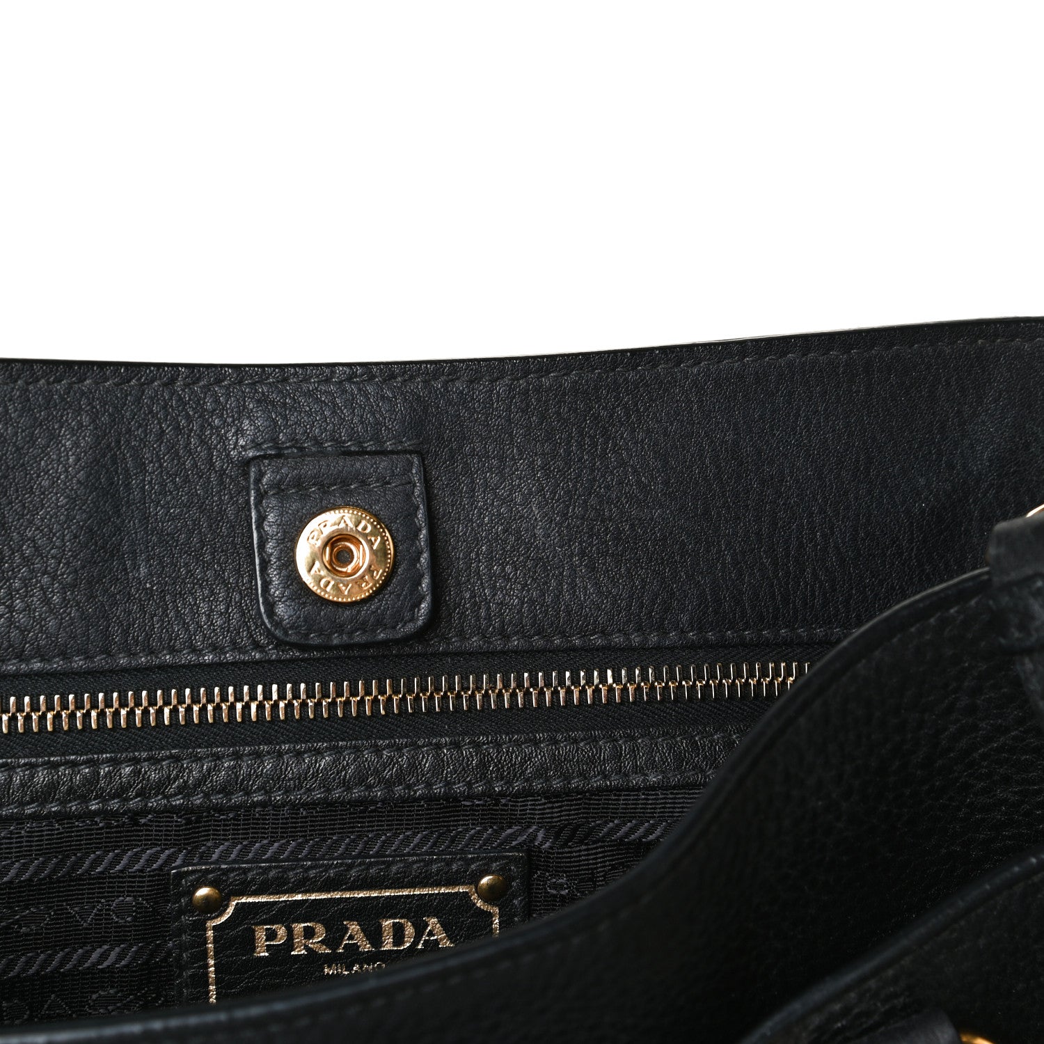 Prada Vitello Daino Shopping Tote Black 23 of 24