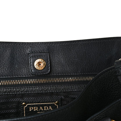 Prada Vitello Daino Shopping Tote Black 23 of 24
