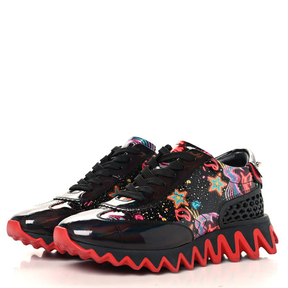 Christian Louboutin Patent Starlight Womens Loubishark Sneakers 39.5 Multicolor 4 of 9