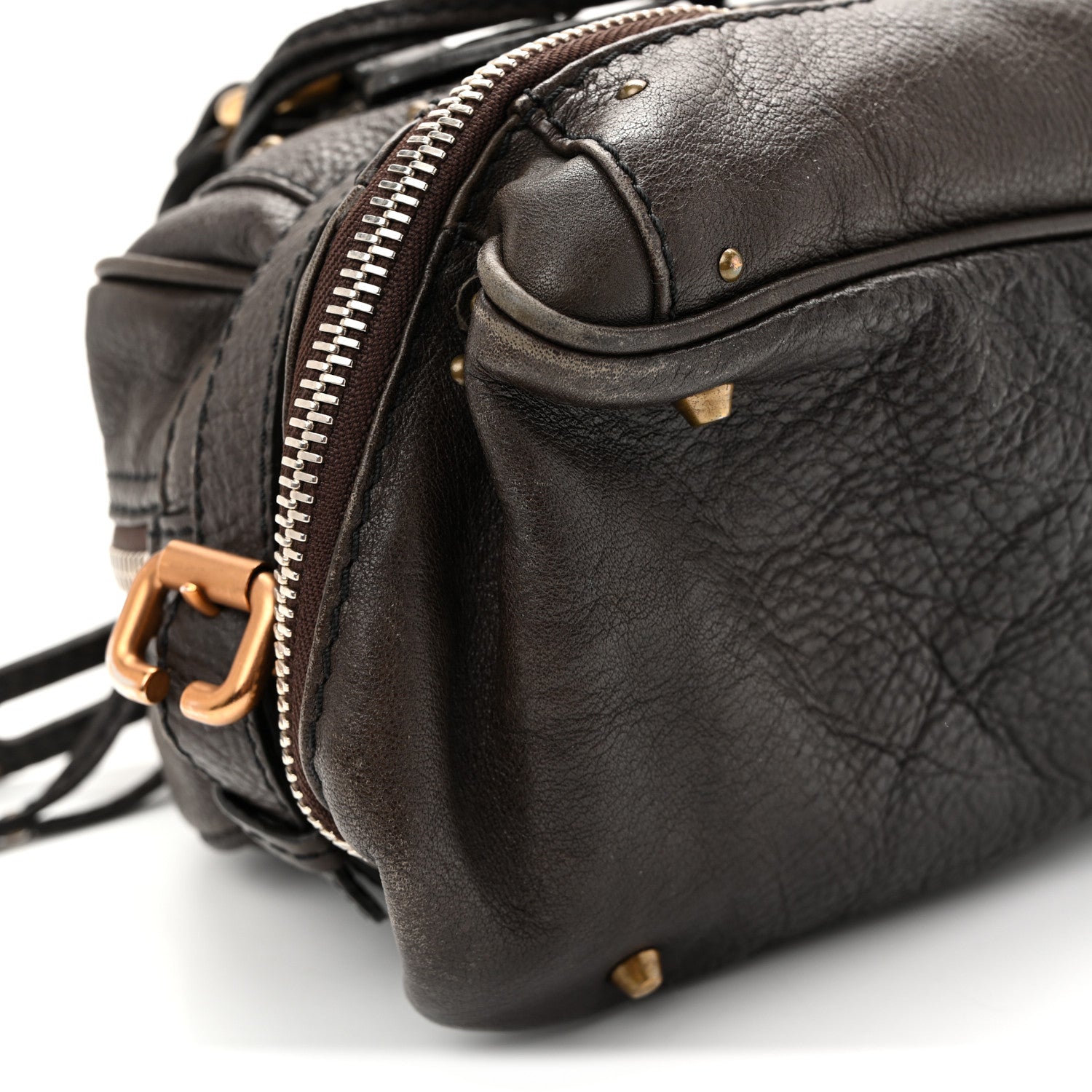 Chloe Calfskin Paddington Double Zip Bowler Chocolate 8 of 10