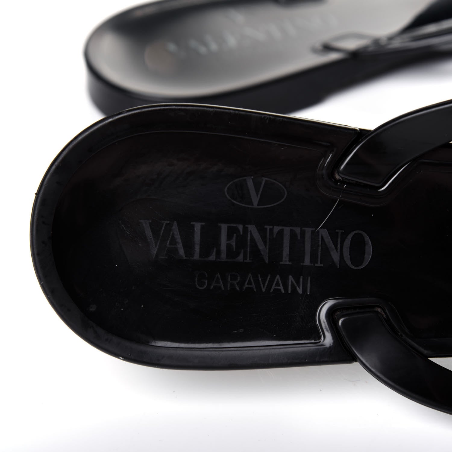 Valentino Garavani PVC Jelly Rockstud Bow Thong Sandals 39 Black 8 of 10