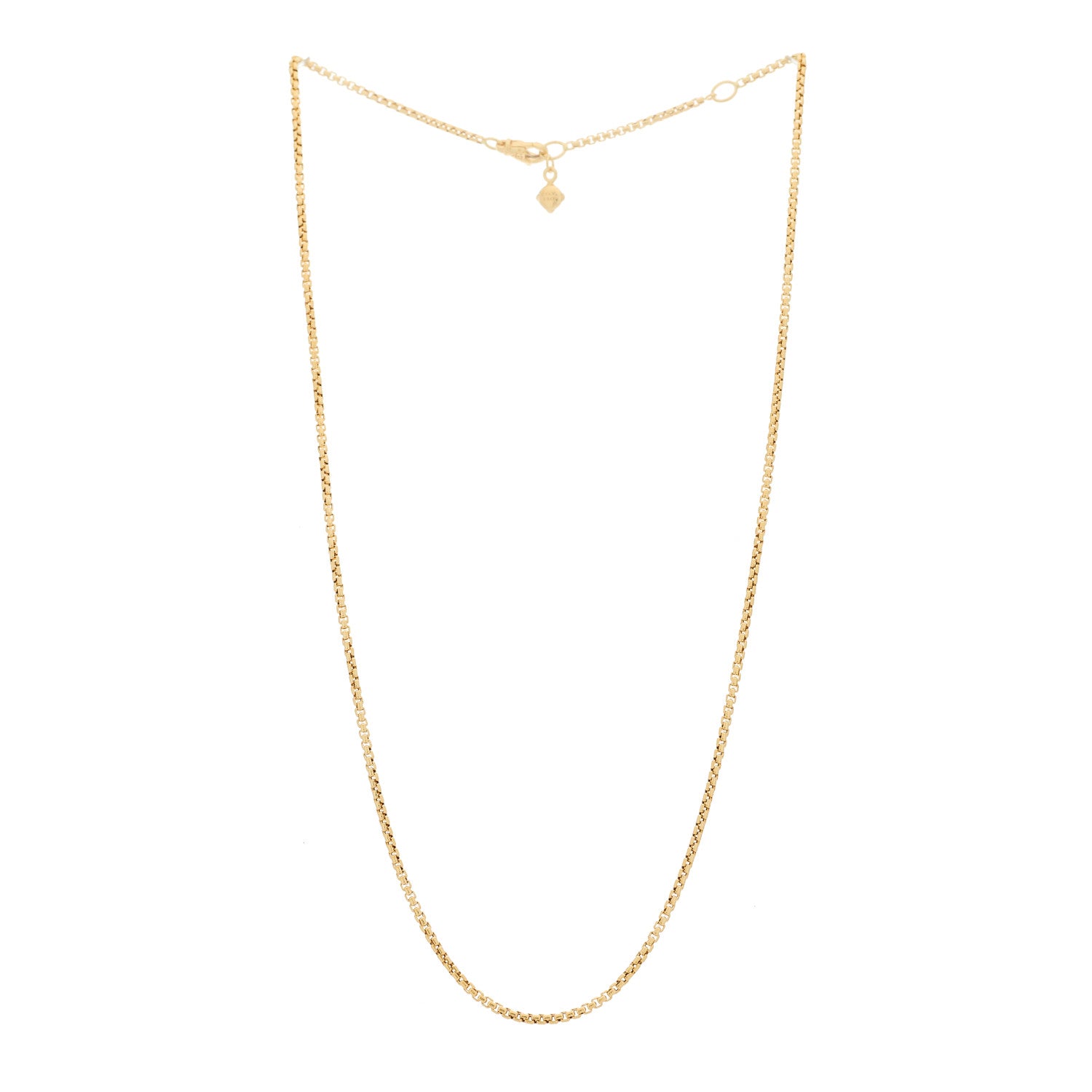 David Yurman 18K Yellow Gold 1.7mm Box Chain Necklace 18" 3 of 5