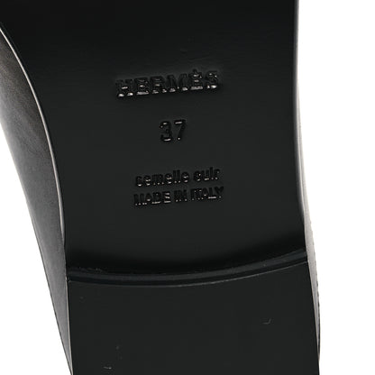 Hermes Calfskin Iota Mules 37 Black 6 of 9