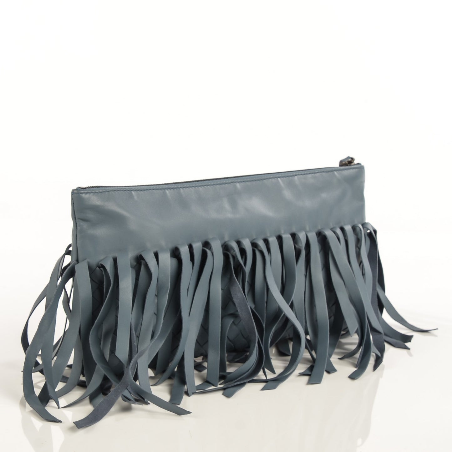 Nappa Intrecciato Fringe Pouch Krim