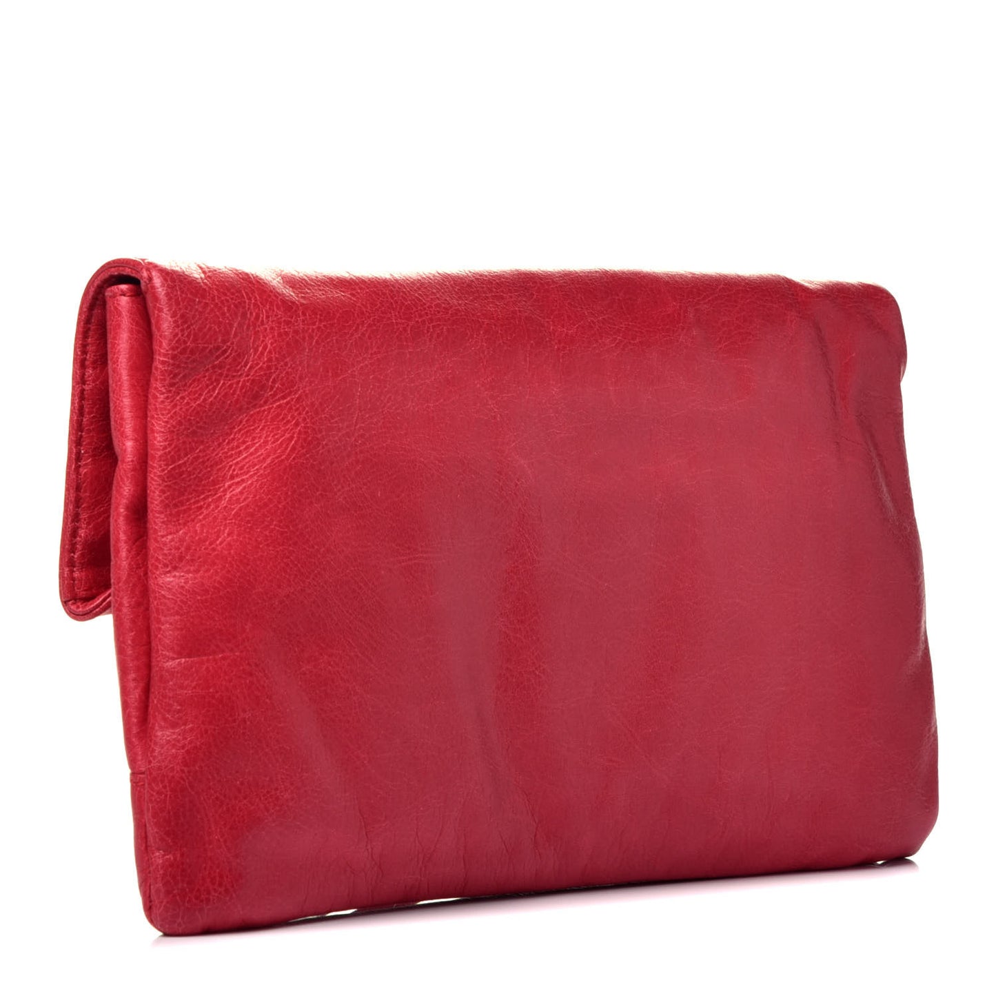 Agneau Giant 12 Silver Hardware Envelope Clutch Rose Thulian