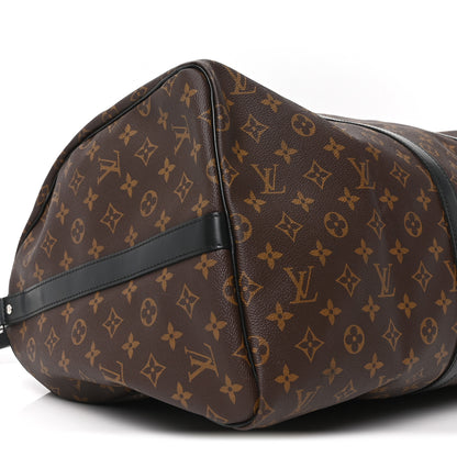 Louis Vuitton Monogram Macassar Keepall Bandouliere 55 7 of 8
