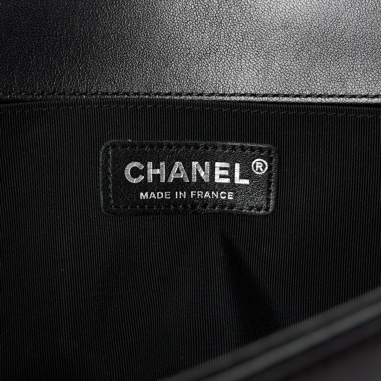 Chanel Calfskin Patent Braided Medium Boy Flap Black 6 of 10