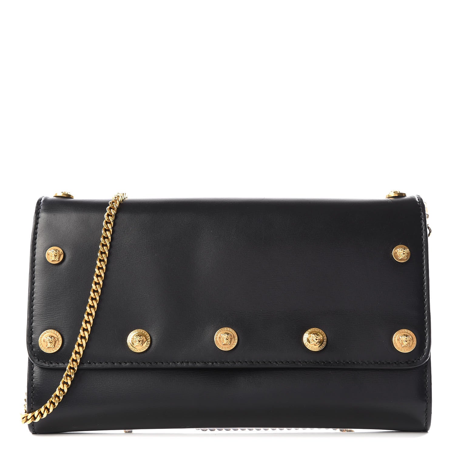 Versace Calfskin Medallion Tribute Crossbody Black 1 of 13