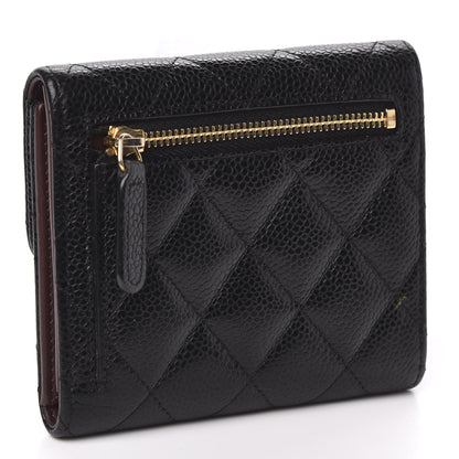 Chanel Caviar Quilted Compact Flap Wallet Black 3 of 9