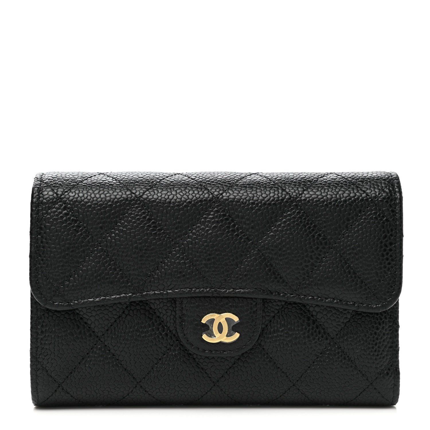 Chanel Caviar Quilted Medium Flap Wallet Black 1 of 9