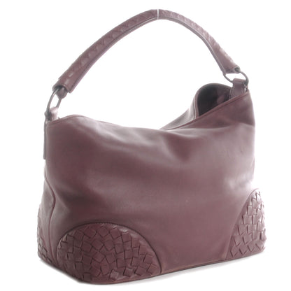Bottega Veneta Lambskin Woven Small Loop Hobo Grape 3 of 8